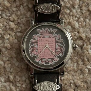 Juicy Couture Silver and Pink Watch